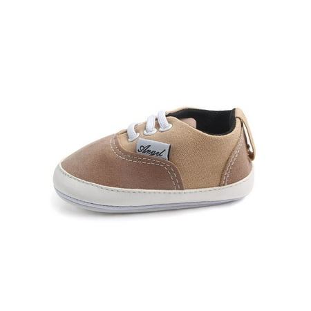 

Rotosw Baby Girls Boys Canvas Shoes Rubber Soft Sole Sneakers Elastic Band Crib Shoe Infant Walking Sneaker Newborn Cute Round Toe Loafers Light Apricot 5C