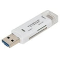 thumbnail image 2 of New Multifunctional 3 in 1 TypE C Micro USB Card Reader High Speed Transmission (White), 2 of 8