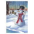 thumbnail image 1 of Toland Home Garden Snowman Owls 28 x 40 Inch Decorative Winter Snow Bird House Flag, 1 of 1
