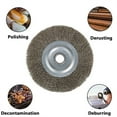 thumbnail image 4 of 4Inch Flat Crimped Stainless Steel Wire Wheel Brush for Rust Removal 5/8In Bore, 4 of 8