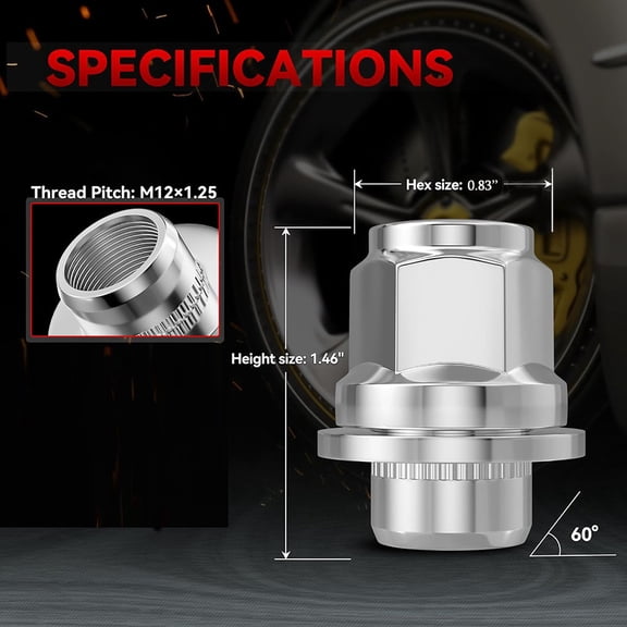 Furulu Wheel Lug Nut 40224-4Hh0A For Infiniti Q50 Q60 Q70