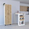 thumbnail image 2 of We Have Furniture Reston 2 Piece Kitchen Set, Kitchen Island + Pantry Cabinet, 2 of 6