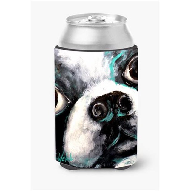 Carolines Treasures MW1239CC Boston Terrier Jake Pretty Please Can or Bottle Hugger