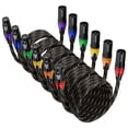 thumbnail image 1 of Cable XLR BEZOKABLE para micrófono, 7,6 m, paquete de 6 unidades, macho a hembra, 1 of 7