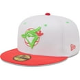 thumbnail image 3 of Men's New Era White/Coral Toronto Blue Jays 1992 World Series Strawberry Lolli 59FIFTY Fitted Hat, 3 of 6