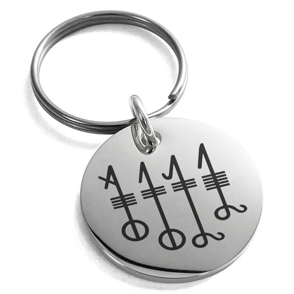 Stainless Steel Svefnthorn Volsungs Viking Norse Engraved Small Medallion Circle Charm Keychain Keyring