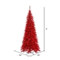 thumbnail image 3 of Vickerman 108" PVC Sapin Mini Lumières Arbre de Noël Artificiel en Guirlande Rouge, 3 of 3