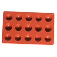 thumbnail image 4 of Molde de Silicona Rectangular Semi Macarena para Hornear de Media para Chocolate Pastel Gelatina 15 agujeros rojo, 4 of 8