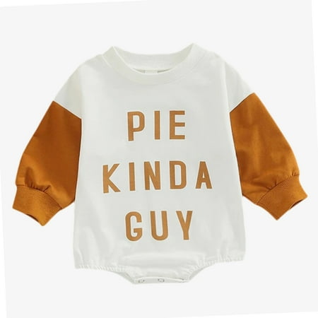 

SYNPOS Newborn Baby Boy Girl Basic Oversized Sweatshirt Romper Tops for 0-24M Kids