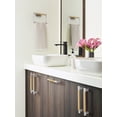 thumbnail image 2 of Amerock Esquire Polished Nickel/Champagne Bronze Closed Towel Ring, 2 of 5