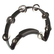 Rhythm Tech RT1210-U Solo Tambourine Black-Single Row Nickel Jingles