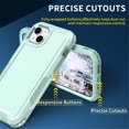 thumbnail image 5 of for iPhone 14 Case, [Shockproof] [Anti-Dust] [Heavy Duty Military Protection] Protective Anti Scratch Dual Layer Tough Rugged Hybrid Bumper Phone Case Cover for iPhone 14, Green, 5 of 8