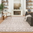 thumbnail image 3 of BERTHMEER 2'x8' Vintage Boho Runner Rugs for Hallway Entryway Bathroom Bedroom Kitchen Non Skid Washable Brown Beige Moroccan Distressed Bohemian Geometric Runner Rugs, 3 of 6