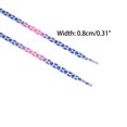 thumbnail image 2 of INSPIRE CHIC Contrasting Flat Gradient Shoelaces, Colorful Heart-Printed Shoelaces for Sneakers 2 Pairs Navy Blue 140cm/55.3", 2 of 6