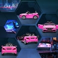 thumbnail image 6 of Aosom 12V Kids Electric Ride On Car with Parent Remote Control, Two Motors, 2 Speeds, Music, LED Lights, USB for 3-6 Years Old, Pink, 6 of 9