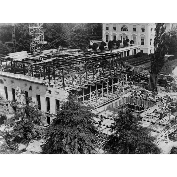 White House West Wing Construction History (24 x 18)