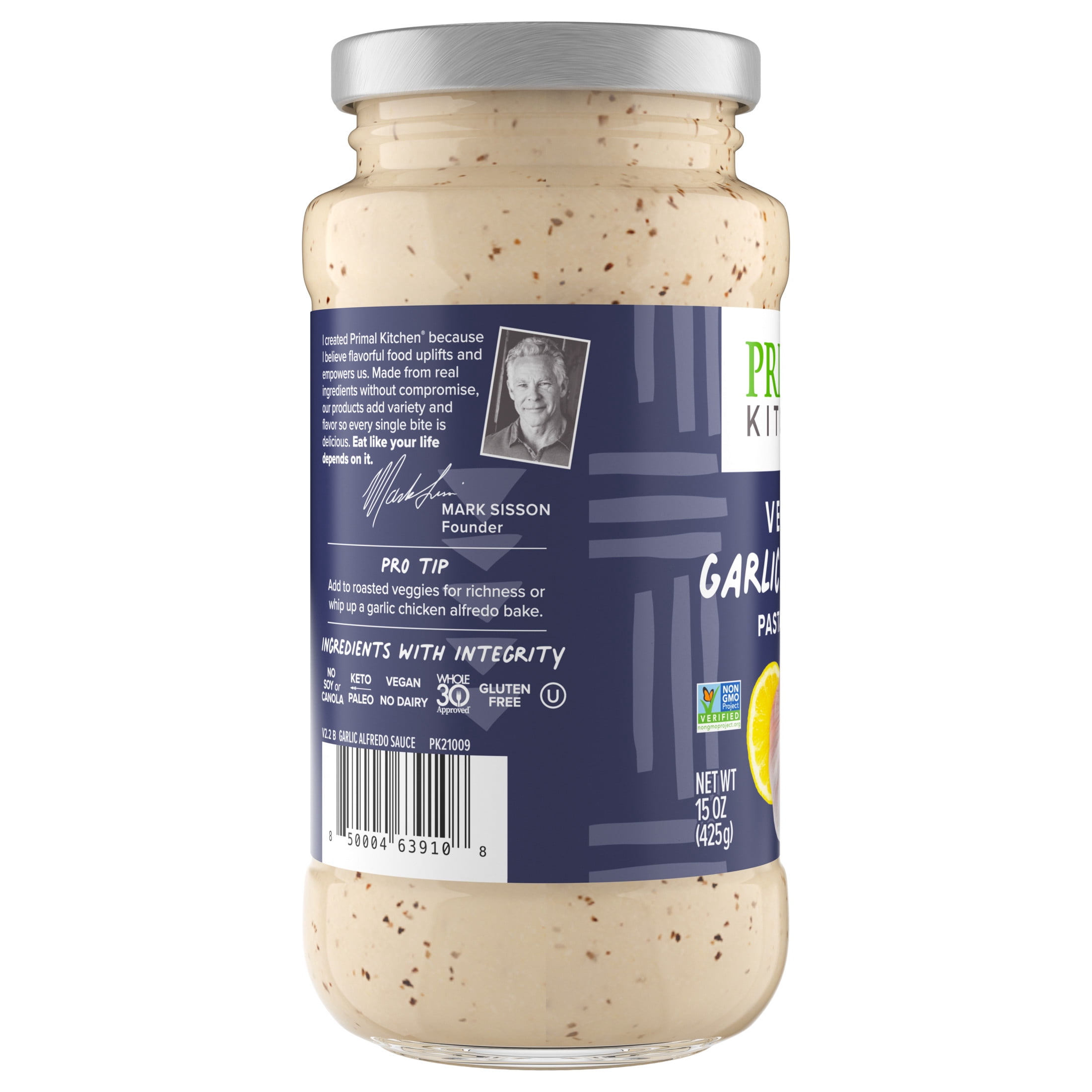Primal Kitchen No Dairy Garlic Alfredo Sauce 15 oz