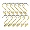 thumbnail image 4 of Utopia Alley Shower Hooks - Shower Curtain Rings for Bathroom - Rust Proof Shower Curtain Hooks for Shower Curtain or Liner - Set of 12, Gold, 4 of 10