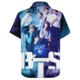 thumbnail image 4 of Kpop BTS Men's Hawaiian Shirts Short Sleeve Button Down Casual Shirts Summer Tropical Aloha Beach Shirts, 4 of 7