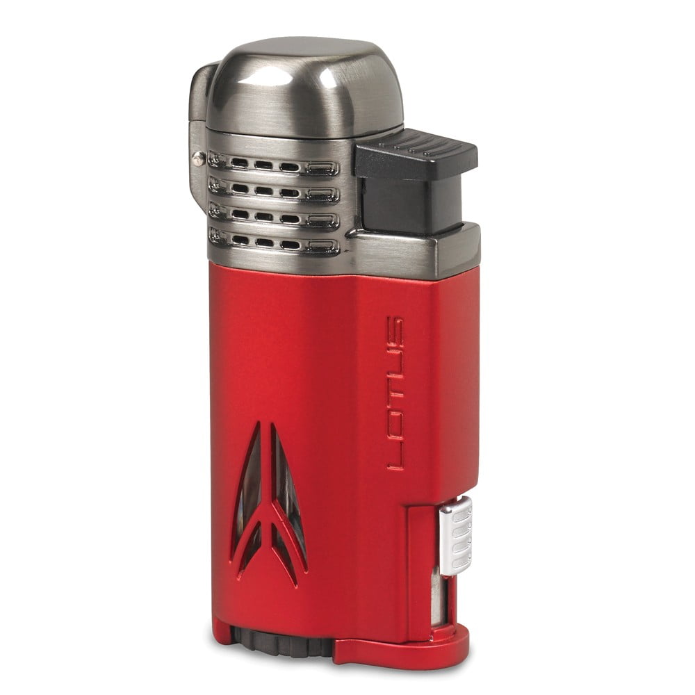 Diamond2Deal Defiant Four Pinpoint Flame Torch Lighter Red Matte