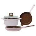 thumbnail image 1 of Batería de Cocina ALFA 4 Pz Cerámica Rosa B2803 Compatible inducción, 1 of 8