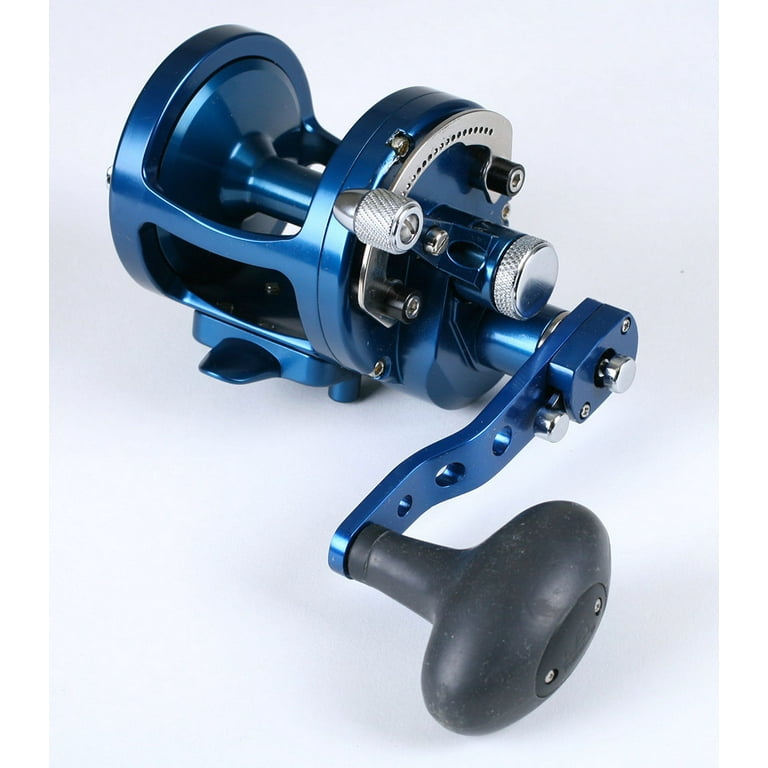 avet mxl 6/4 raptor 2-speed lever drag casting reel blue 