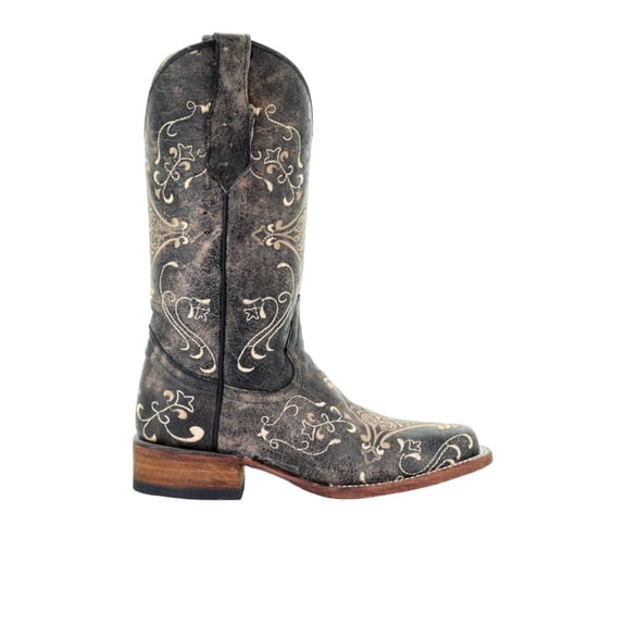 Corral Boots Womens Dragonfly Embroidered Square Toe Cowboy Tall Boots