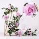 thumbnail image 1 of Arts Artificial Floral Flower Garland 6 FT Rose Vine Hanging Rose Garland para El Día de San Valentín Boda Centro de Decoración de Rosa 10cm Soledad Vid de rosa falsa, 1 of 8