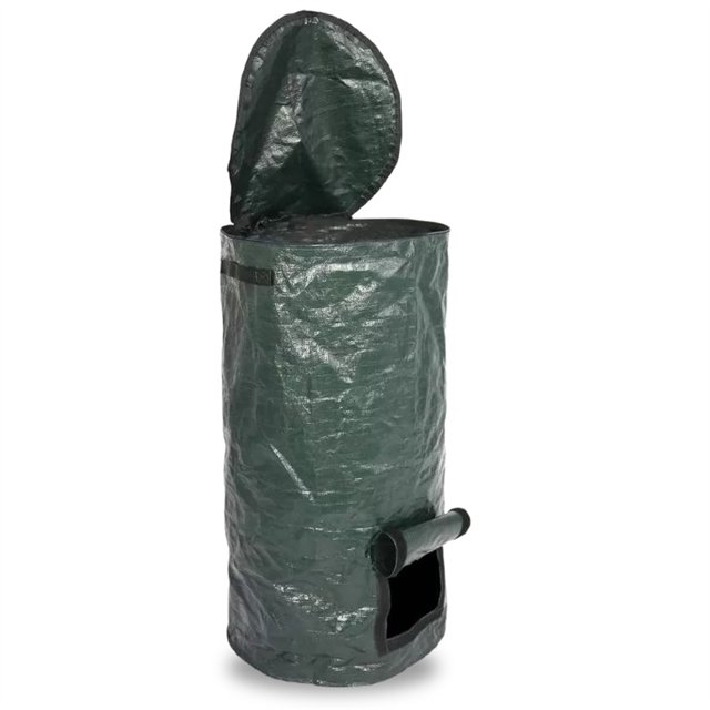 Injueey Bolsa de recolección de residuos de abono para invernadero de jardín, contenedor de hierba de fermento, contenedor de almacenamiento de saco de Jardín y Patio 34 galones Injueey HA009621-02B