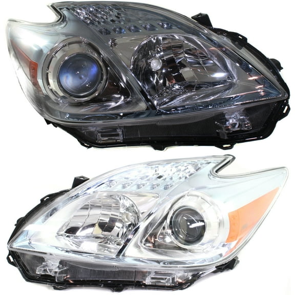 Headlight Compatible With 2010-2011 Toyota Prius SET of 2 Left Driver and Right Passenger Side Halogen