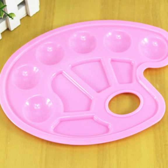 Masteelf 12Pcs Plastic Paint Color Palettes Painting Pallet Trays Plastic Water Color Palettes