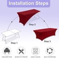 thumbnail image 3 of Mantel ABCCANOPY Spandex para mesa rectangular para hogar de 6 pies, 3 of 6