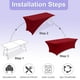 thumbnail image 3 of Mantel ABCCANOPY de 2 unidades, 183 cm, elástico, rojo, resistente a las arrugas, 3 of 6