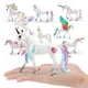 thumbnail image 2 of Juego de figuras de unicornio arcoíris, 8 piezas, PVC, juguete infantil con alas, 2 of 3