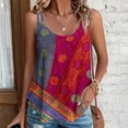 thumbnail image 1 of Boovnll Camisole Débardeurs pour Femmes, Débardeur d'Été Ample Décontracté Mode Imprimé Col Rond, Débardeur pour Femmes, Débardeur à Bretelles Spaghetti,, 1 of 4