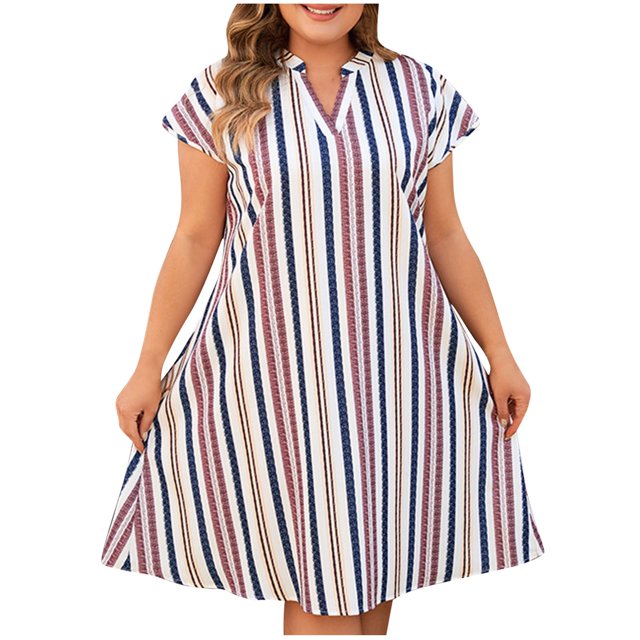 Vestido de Color Sólido de las Mujeres, Tamaño Grande sin Mangas Botón de Cuello en V Vestido Casual Delantero para la Primavera Y el Verano, Falda de Moda Elástica