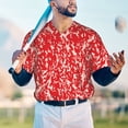 thumbnail image 5 of KLL Beef for Men's Baseball Shirts,Short Sleeve Casual Shirts Button Down Shirt for Men Beach Summer Wedding Shirt-3X-Large, 5 of 7