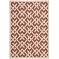 thumbnail image 2 of Safavieh Courtyard Alvin Geometric Indoor/Outdoor Area Rug, Red/Bone, 5'3" x 7'7", 2 of 7