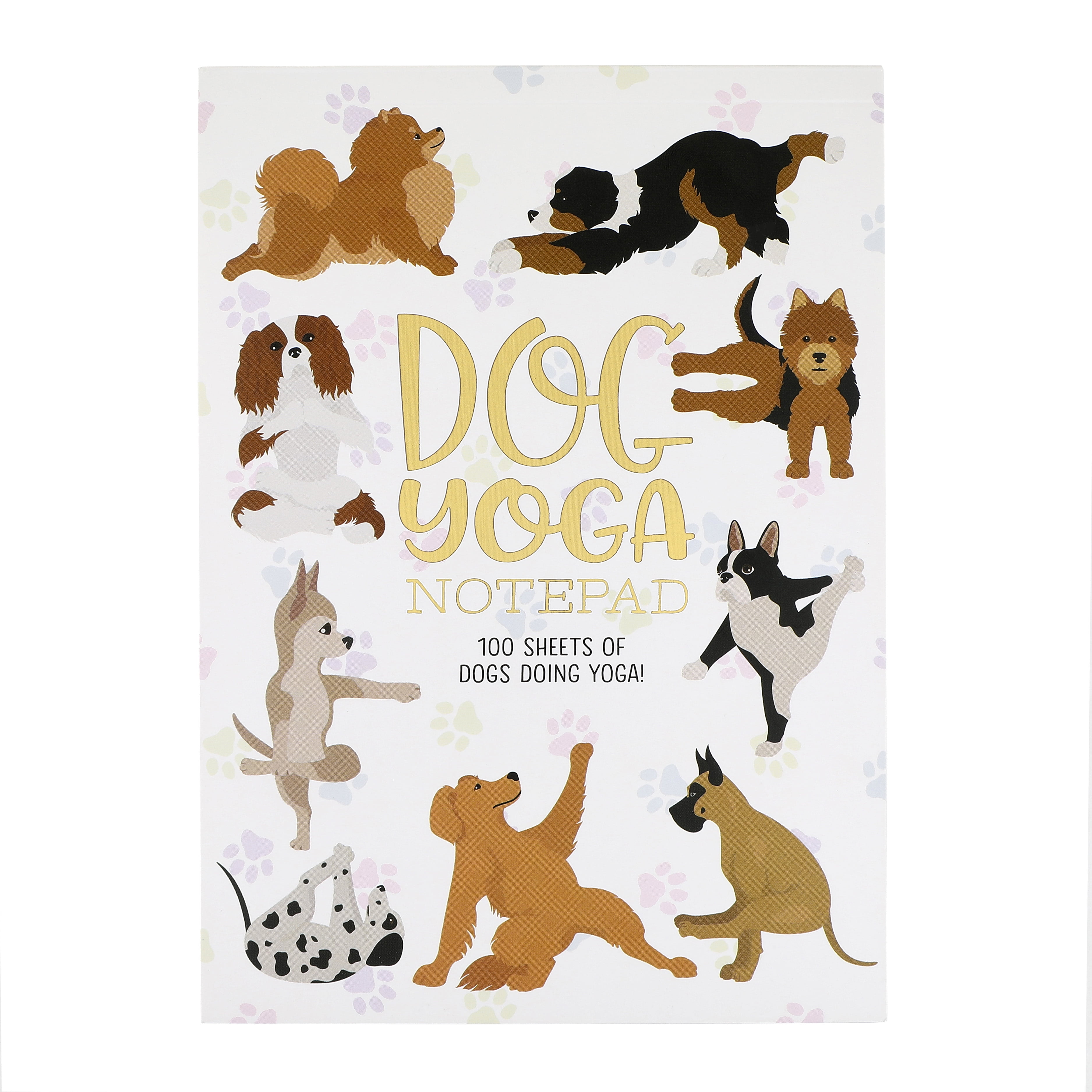 (2 pack) Sunshine & Sage Dog Lovers Yoga Journal with 100 Sheets Narrow Ruled - Decorative Writing Pad
