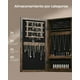 thumbnail image 5 of Armario de Joyas con Cerradura con Espejo, Montado en la Pared, Organizador de Almacenamiento de Joyas, Blanco, 5 of 8