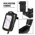 thumbnail image 4 of Bolsa para teléfono de bicicleta con marco frontal y cierre de velcro para ciclismo, almacenamiento seguro en su bicicleta, color negro, 4 of 8