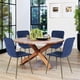 thumbnail image 3 of Set de 4 Sillas de Comedor Azul, Patas Doradas de Metal HOMEMAKE FURNITURE Escandinavo Minimalista, 3 of 7
