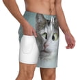 thumbnail image 3 of Gaeub Funny Cat Mens Swim Trunks Stretch Beach Shorts Quick Dry for Men Swim Shorts Swimwear with Pockets- Medium, 3 of 9
