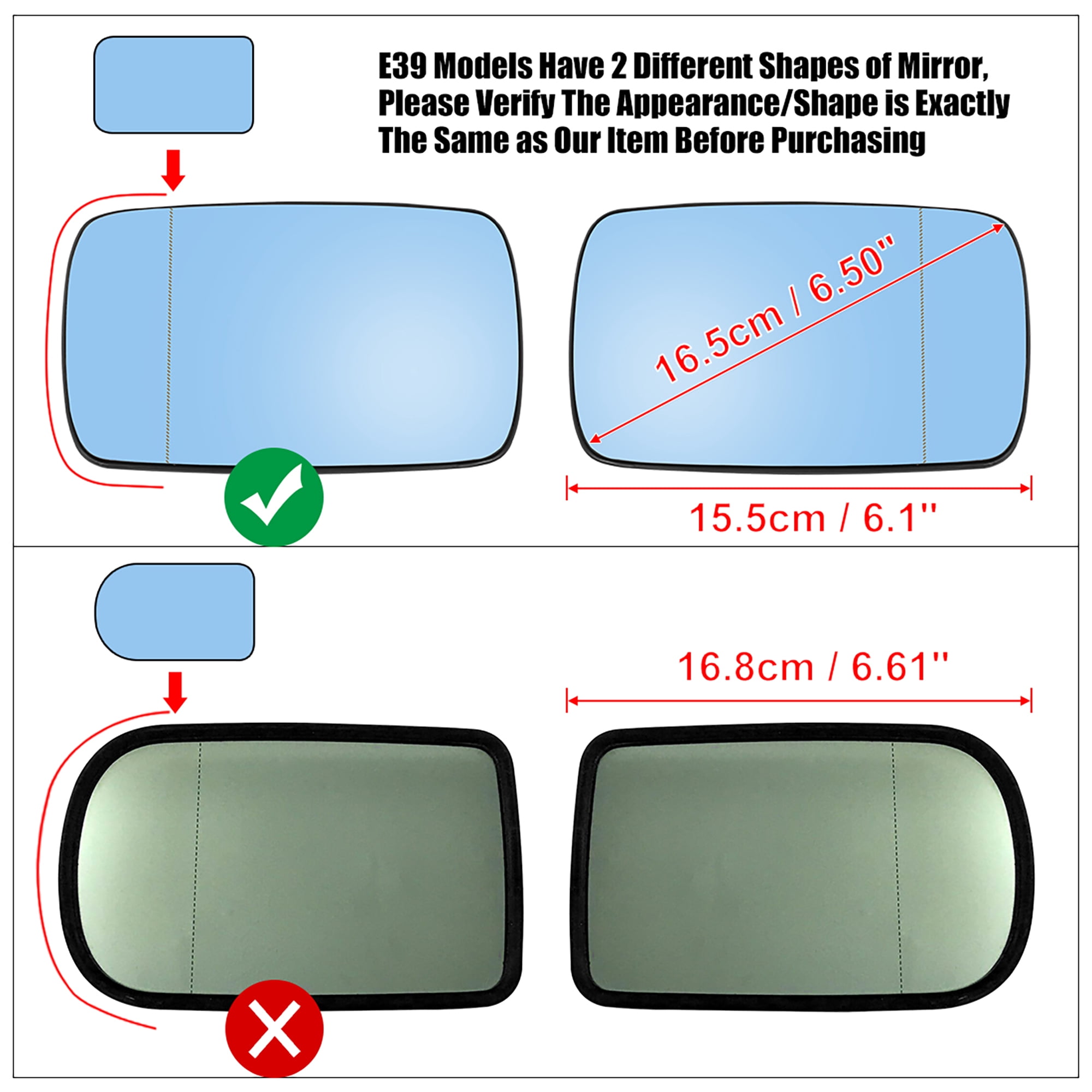 Unique Bargains Blue Left Mirror Glass Backing Plate Heated
