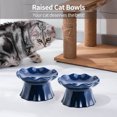 thumbnail image 5 of Ceramic Raised Cat Bowls, Elevated Food or Water Bowls, Stress Free, Backflow Prevention, 5 of 5