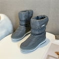 thumbnail image 4 of Botas de nieve OAVQHLG3B para mujer, con punta redonda y suela gruesa, de terciopelo y algodón con cremallera lateral gruesa., 4 of 7