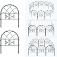 thumbnail image 4 of 4/8 Panels Decorative Garden Fence 20.47"L x 20.47"W No Dig Dog Fence Outdoor with Gate for Yard Border,25.78 Inch Tall Patio Rustproof Garden Fencecing Panels Easy Installation, 4 of 8