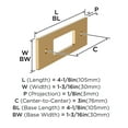 thumbnail image 5 of Amerock Medora 3 inch (76mm) Center-to-Center Rectangle Champagne Bronze Cabinet Pull Backplate, 5 of 6
