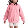 thumbnail image 5 of QTSHPN Girls Hoodie Cat Ears Fuzzy Warm Pullover Sweatshirt Fashion Casual Loose Sweater with Pockets Sweatshirt Kids, 5 of 8