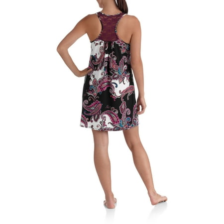 George Paisely Print Knit Chemise